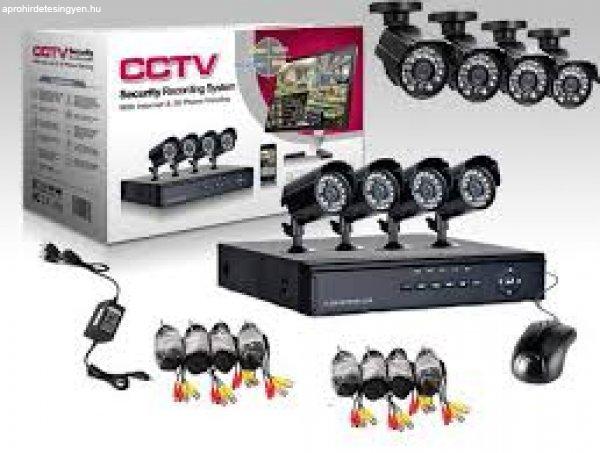 ÚJ CCTV 8 KAMERÁS BIZTONSÁGI KAMERA RENDSZER térfigyelő megf