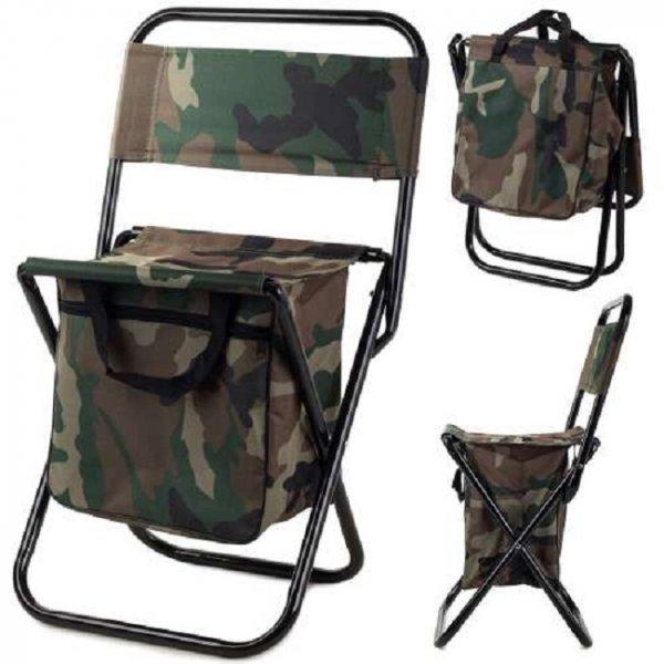 2in1 Horgász szék beépített táskával és támlával -