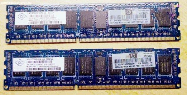Nanya 2x2GB dual rank ECC szerver memória PC3-10600 1333MHz