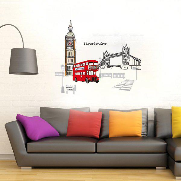 Londoni közlekedés / piros busz falmatrica