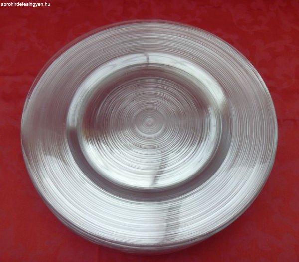 Új üveg tányér, tálaló tányér készlet (32 cm)