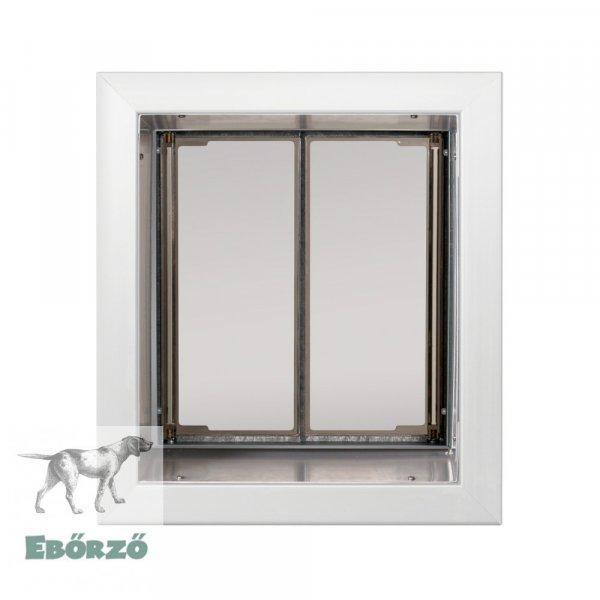 PlexiDor® "M" méretű falba építhető kutyaajtó - Fehér színű