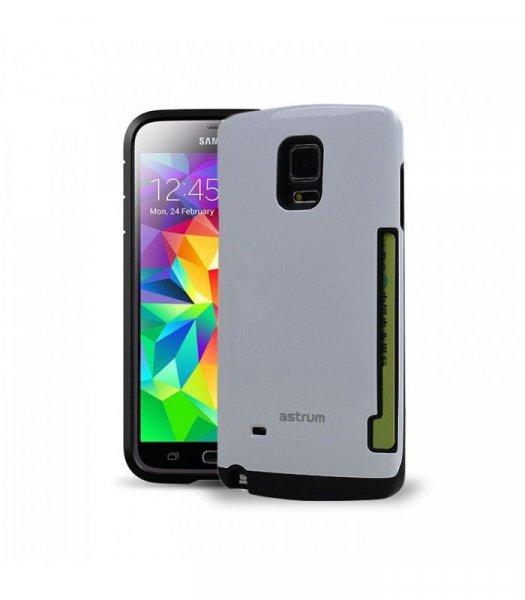 Astrum MC070 kártyatartós Samsung G900 Galaxy S5 hátlapvédő fehér