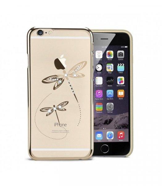 Astrum MC350 keretes szitakötő mintás, Swarovski köves Apple iPhone 6 Plus /
6S Plus hátlapvédő arany