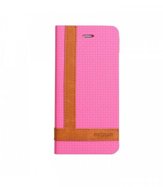 Astrum MC590 TEE PRO mágneszáras Samsung G920F Galaxy S6 könyvtok pink-barna