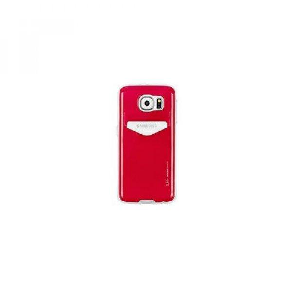 Mercury Slim Plus Samsung G935 Galaxy S7 Edge kártyatartós hátlapvédő piros