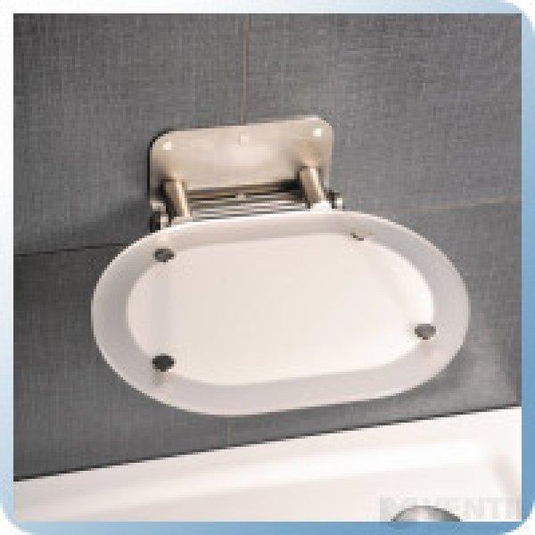 Ravak CHROME CLEAR/STAINLESS áttetsző fehér zuhanykabin ülőke teljesen
fehér belső résszel 410x375mm