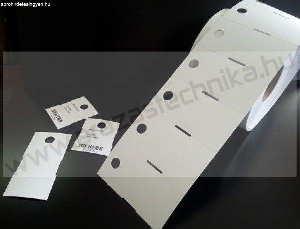 Függő etikett PVC 50x40 mm - időjárásálló etikett - nem öntapadós (10mm
függesztő lyuk) (1.000db/tek)
