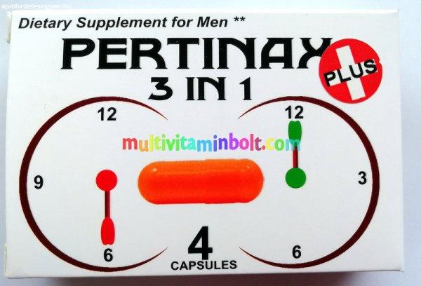 Pertinax 3 in 1 Plusz, 4 db kapszula Potencianövelő férfiaknak