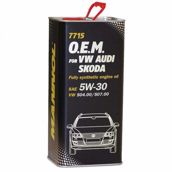 MANNOL OEM VW AUDI SKODA/METAL5L 7715 fémdobozos O.E.M. for VW Audi Skoda