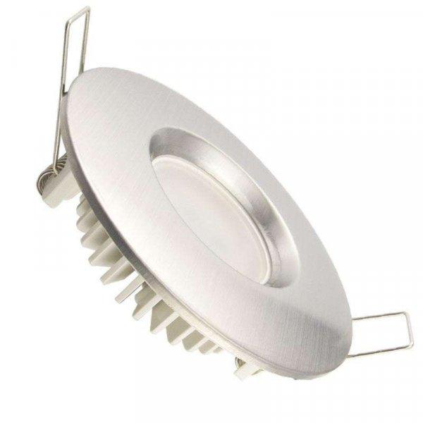 NEDES LED beépíthető lámpa kerek ezüst keret 7W természetes fehér IP44
(furat:70 mm)
