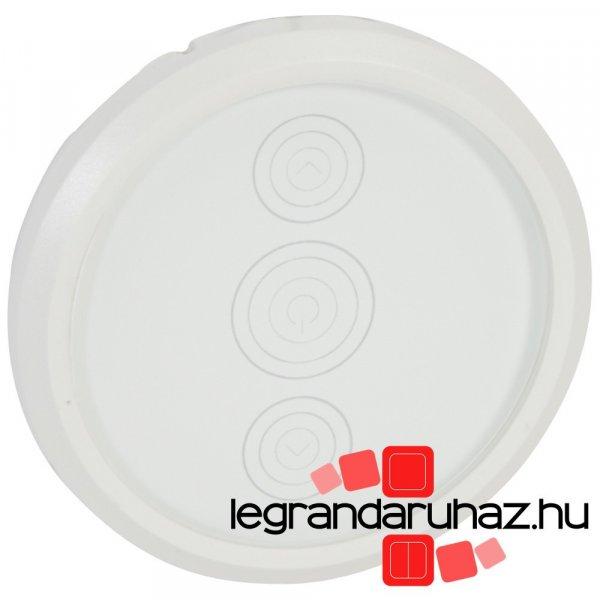Legrand Céliane érintős redőnykapcsoló billentyű, fehérüveg, fehér
körgyűrű, Legrand 068045