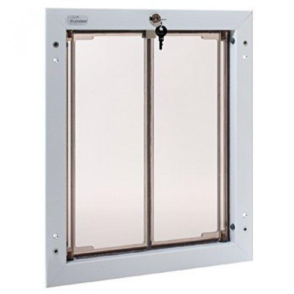 PlexiDor® "L" méretű ajtóba építhető kutyajtók - Fehér
színű