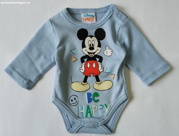 Disney Baby hosszú ujjú body 50 - kék Mickey