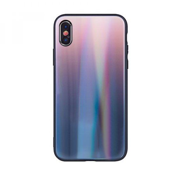 Rainbow szilikon tok üveg hátlappal - Samsung A515 Galaxy A51 (2020) barna -
fekete