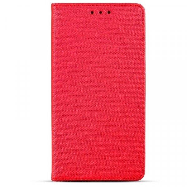 Smart magnet Huawei P40 Pro oldalra nyíló mágneses könyv tok szilikon
belsővel piros