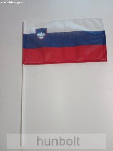 Szlovénia zászló 15x25cm, 40cm-es műanyag rúddal 