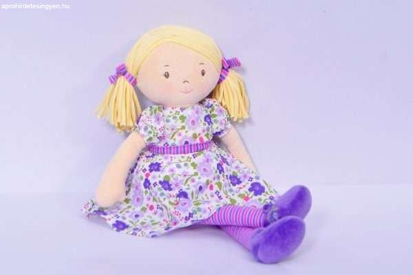 Peggy – Szőke haj/halványlila és rózsaszín ruhában, természetes
pamutból dobozban