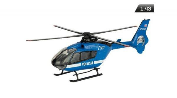 Makett autó, 01:43 Rendőrségi helikopter EC-135, kék.