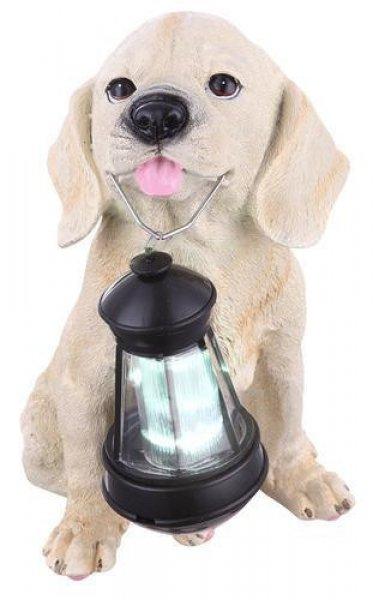 Lamp solar white puppy, 24x14x25 cm, 1 LED, AA