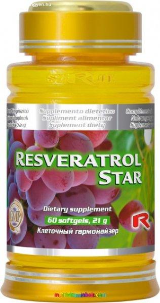 Resveratrol Star Q10-koenzimmel 60 db lágyzselatin kapszula - StarLife