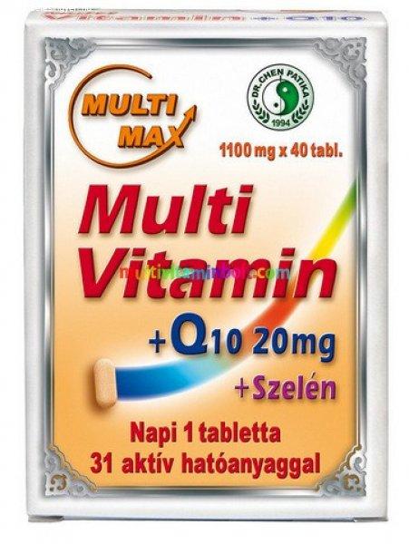 Multi-Max vitamin, Q10, Szelén 40 db tabletta, Multivitamin - Dr. Chen