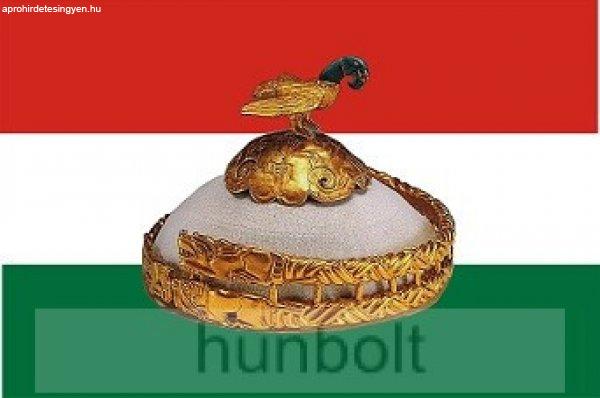Hun korona, nemzeti színű, 60x90 cm zászló