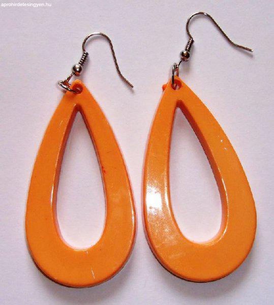 1. Műanyag fülbevaló, narancssárga