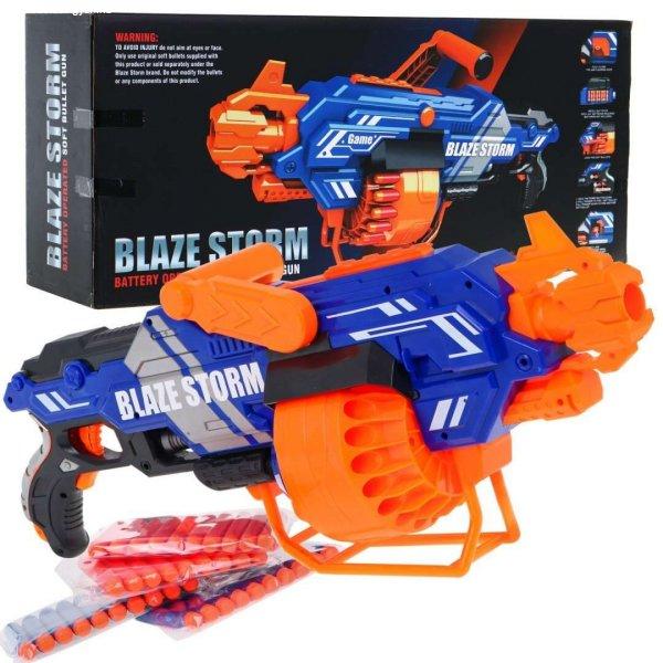 Blaze Storm nagy géppuska kék-narancs színben puha töltényekkel (58 cm x 24
cm x 12 cm)