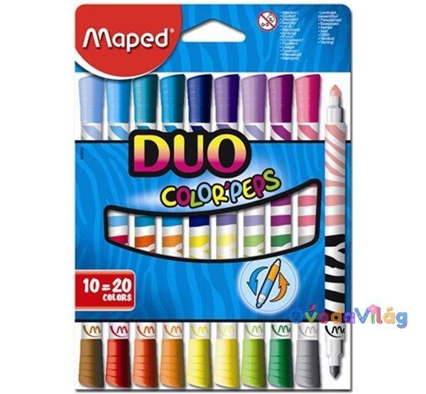 Filctoll készlet 10db-os MAPED "Color Peps Duo" mosható, kétvégű