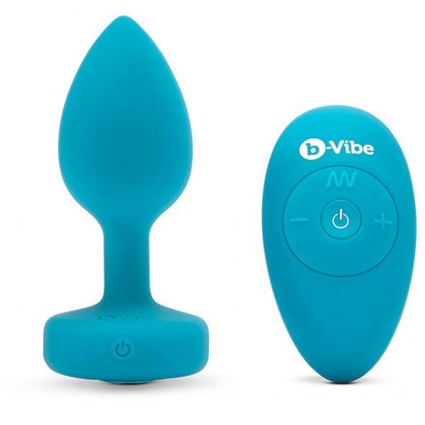 B-Vibe - Vibrating Jewel Plug S/M Aquamarine anal plug