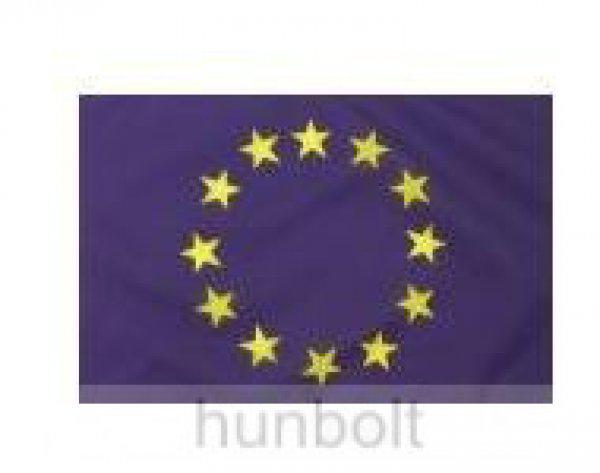 Európa zászló, hurkolt poliészter kültéri zászló. 90x150 cm
