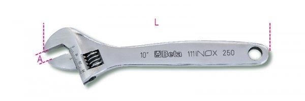 Beta 111INOX Görgős, állítható kulcsok, rozsdamentes acélból