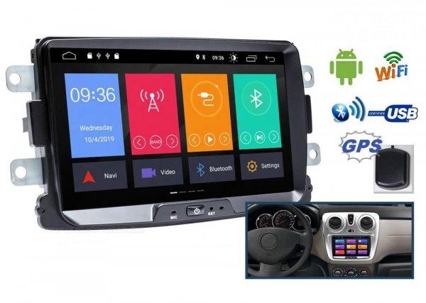 Renault Dachia Android multimédiás autórádió fejegység GPS-el 8" LCD
monitorral 2DIN DAC10GPS