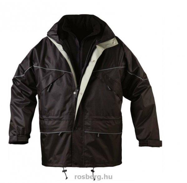 MV fekete 3/1 ISA II kabát (méretek: S-XXXL)