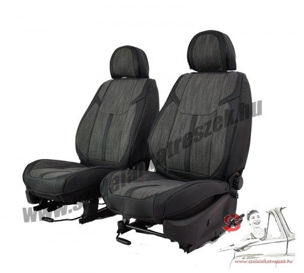 Peugeot Bipper Méretezett Üléshuzat -Zeus Bőr/Szövet -szürke/Fekete- 2
Első Ülésre