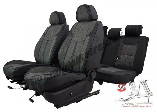 Mitsubishi Carisma Hatchback Zeus Méretezett Üléshuzat Bőr/Szövet
-szürke/Fekete- Komplett Garnitúra