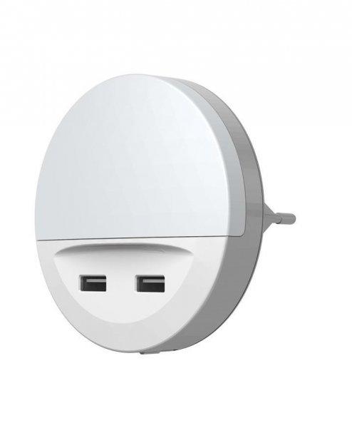 LEDVANCE LUNETTA® USB lamp, socket, 2x USB charging port, 3lm, 3000K, day-night
sensor