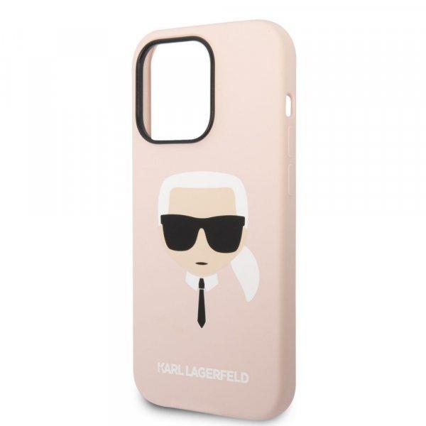 Karl Lagerfeld Liquid Silicone Karl Head Apple iPhone 14 Pro (6.1) hátlapvédő
tok pink (KLHCP14LSLKHLP)