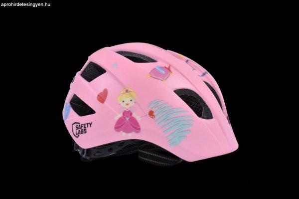 Safety Labs Fiona Light gyermek kerékpáros sisak [rózsaszín hercegnős,
48-53 cm (S)]