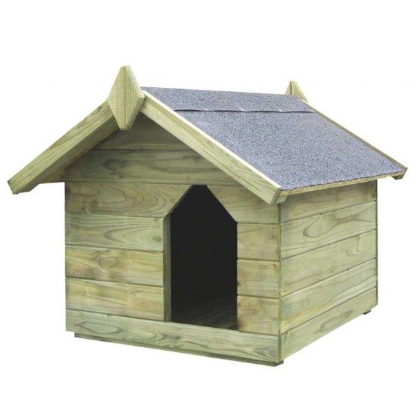 vidaXL impregnált fenyőfa Kutyaház felnyitható tetővel
#világosbarna-szürke