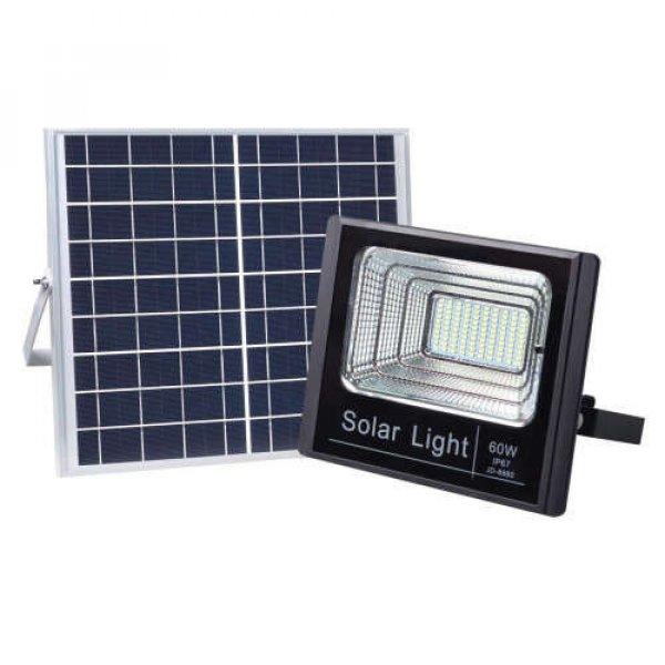 Solar Light 60W Napelemes, alkonyat kapcsolós LED lámpa IP67