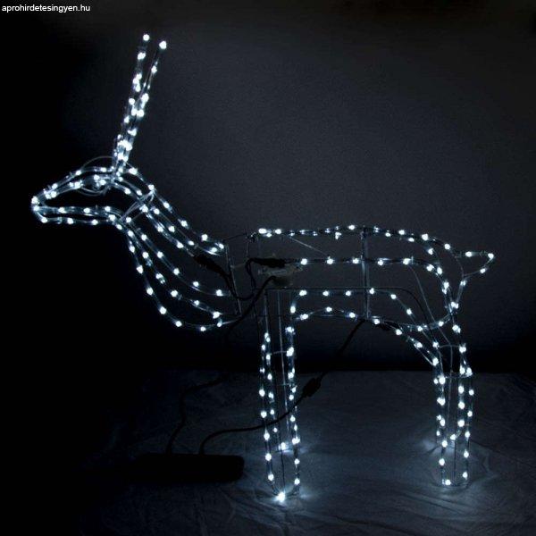 Karácsonyi mozgófejű LED szarvas - hideg fehér fénnyel / 1 méteres