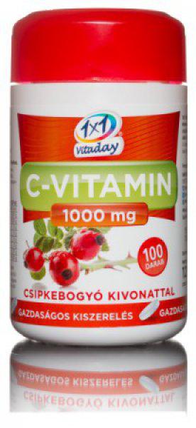 1x1 Vitaday c-vitamin csipkebogyós 1000mg tabletta 100db