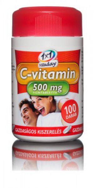 1x1 Vitaday filmtabletta c-vitamin 500mg 100db
