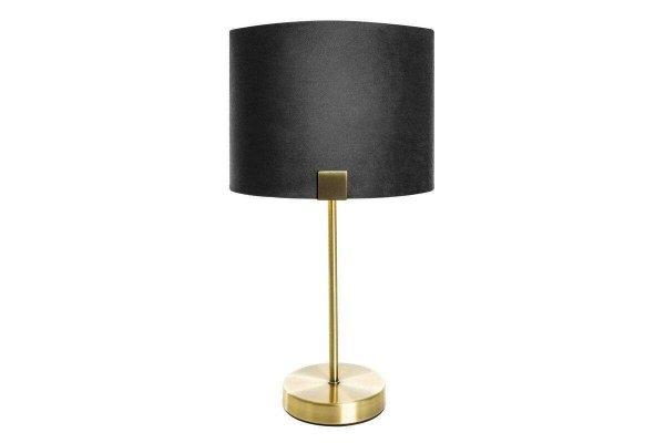 Ezra asztali lámpa bársony búrával Fekete/arany 27x27x46 cm