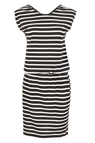 Comma fekete-fehér csíkos női ruha – 34