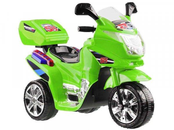 Gyerek elektromos motorkerékpár - zöld színű