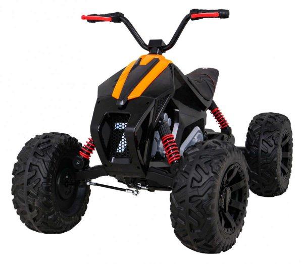 Elektromos Quad ATV, EVA hab kerekek, 2 motor, fekete/sárga