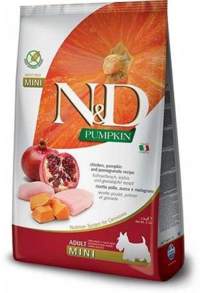 N&D Dog Grain Free Adult Mini sütőtök, csirkehús & gránátalma 7 kg